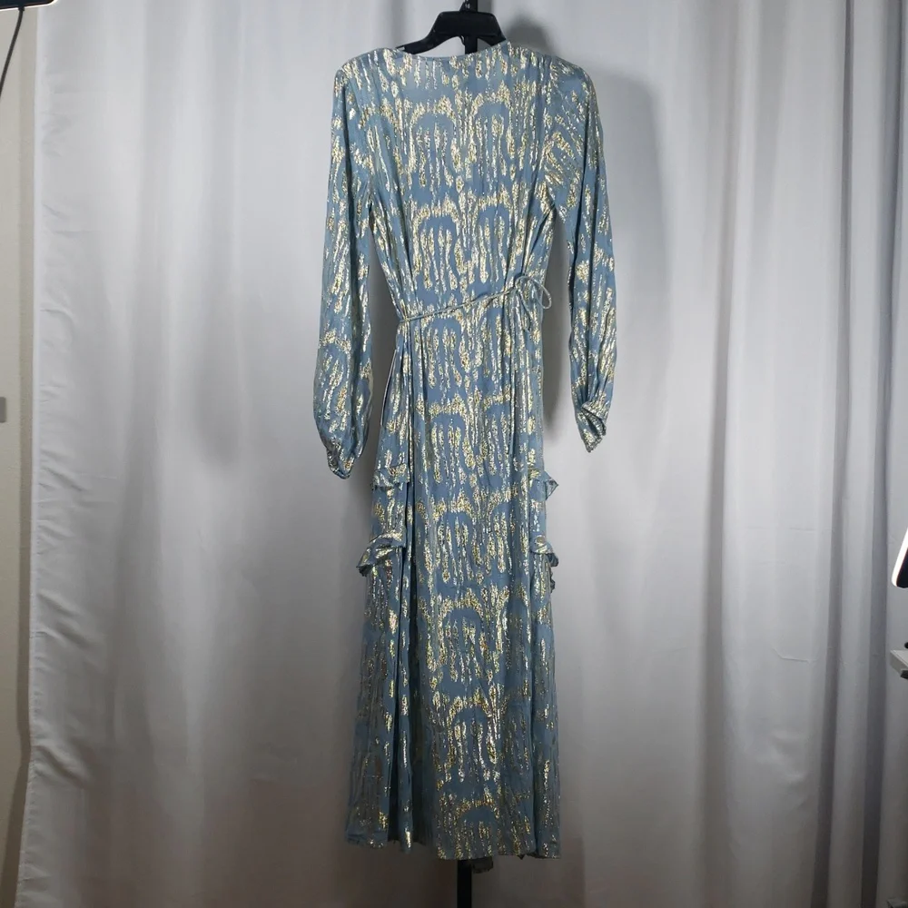 Never Fully Dressed Blue Lottie Wrap Dress - SZ 6 - NWT - Picture 7 of 12
